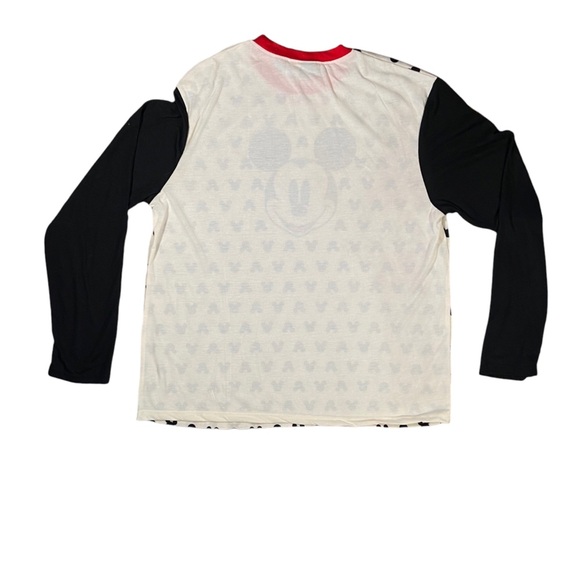 NWT Disney Mickey Print Long Sleeve Top Size XL NEW Cotton Crewneck - Picture 3 of 5